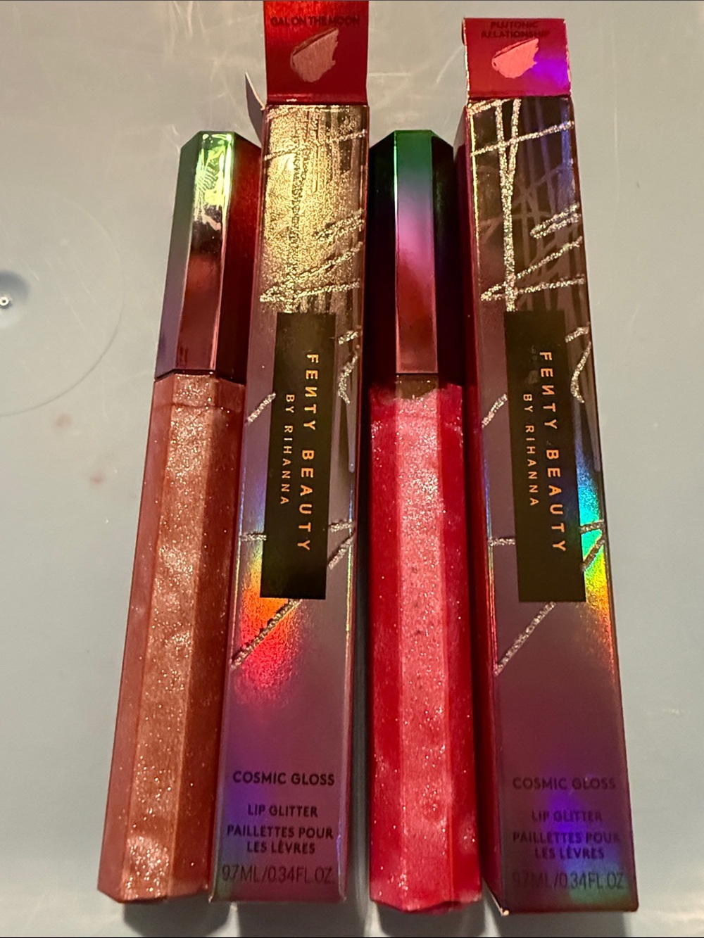 Fenty Beauty Cosmic Lip Gloss Duo - Shimmering Pink & Rose Gold